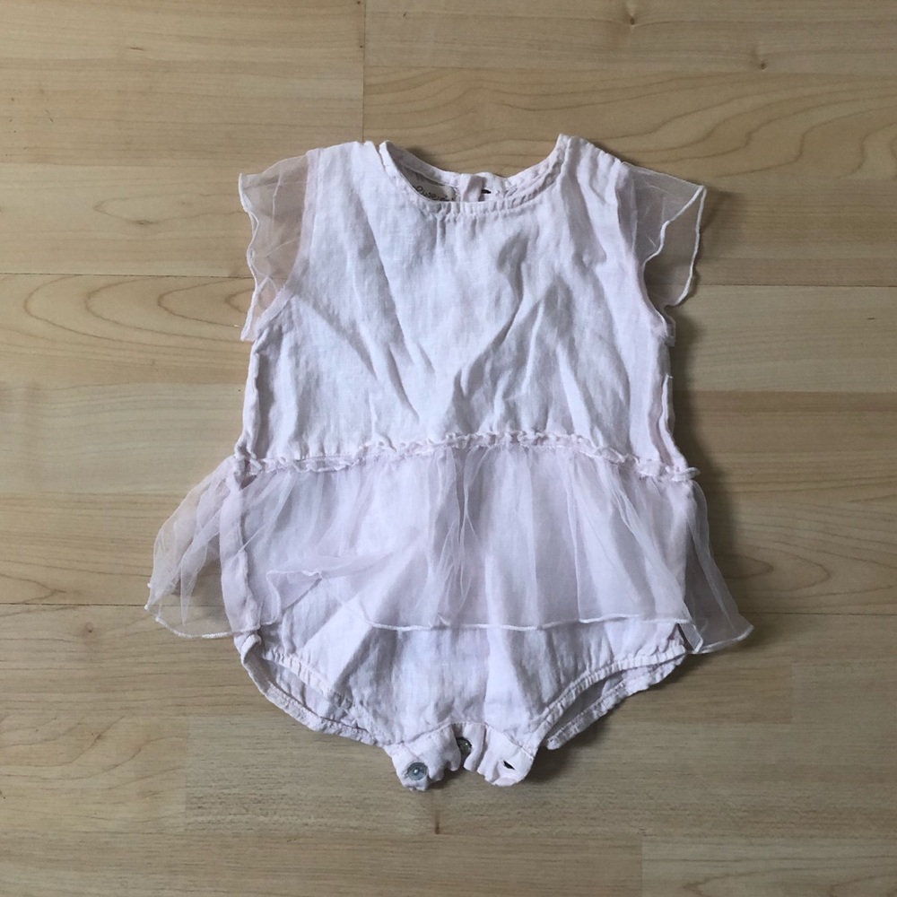 Olive mini romper